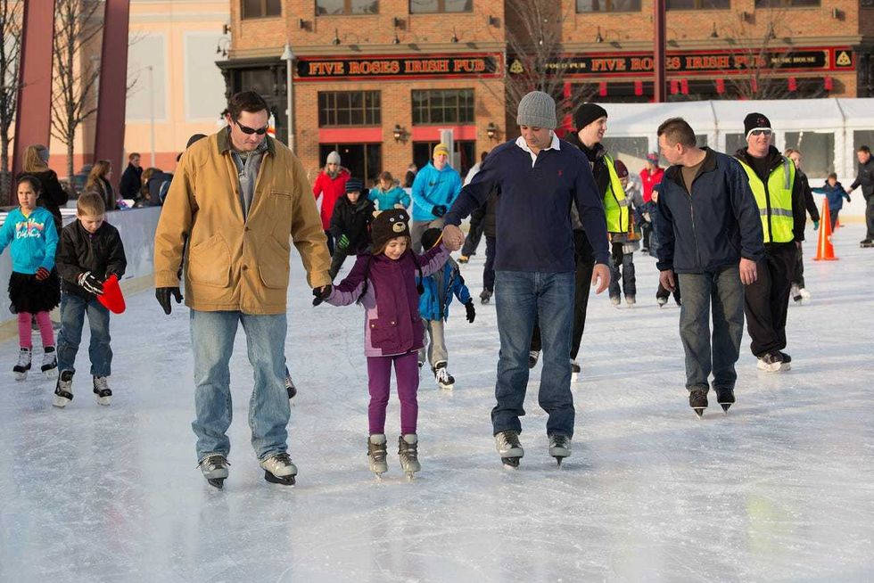 Ice skating at Parkway Bank Park