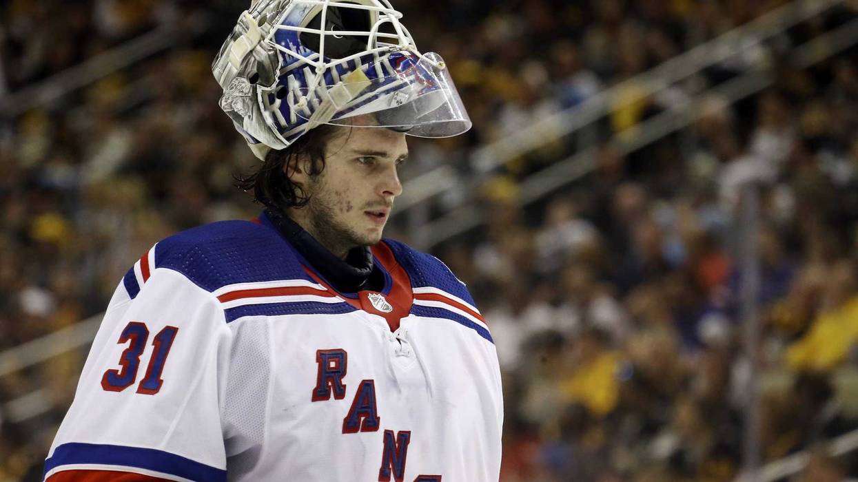 Igor Shesterkin with helmet off