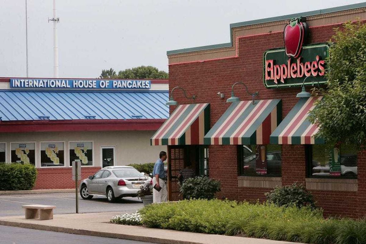 IHOP and Applebee's restaurants sit next door to each other July 16, 2007 in Elgin, Illinois. IHOP Corp. has agreed to purchase Applebee's International Inc. for about $2 billion.