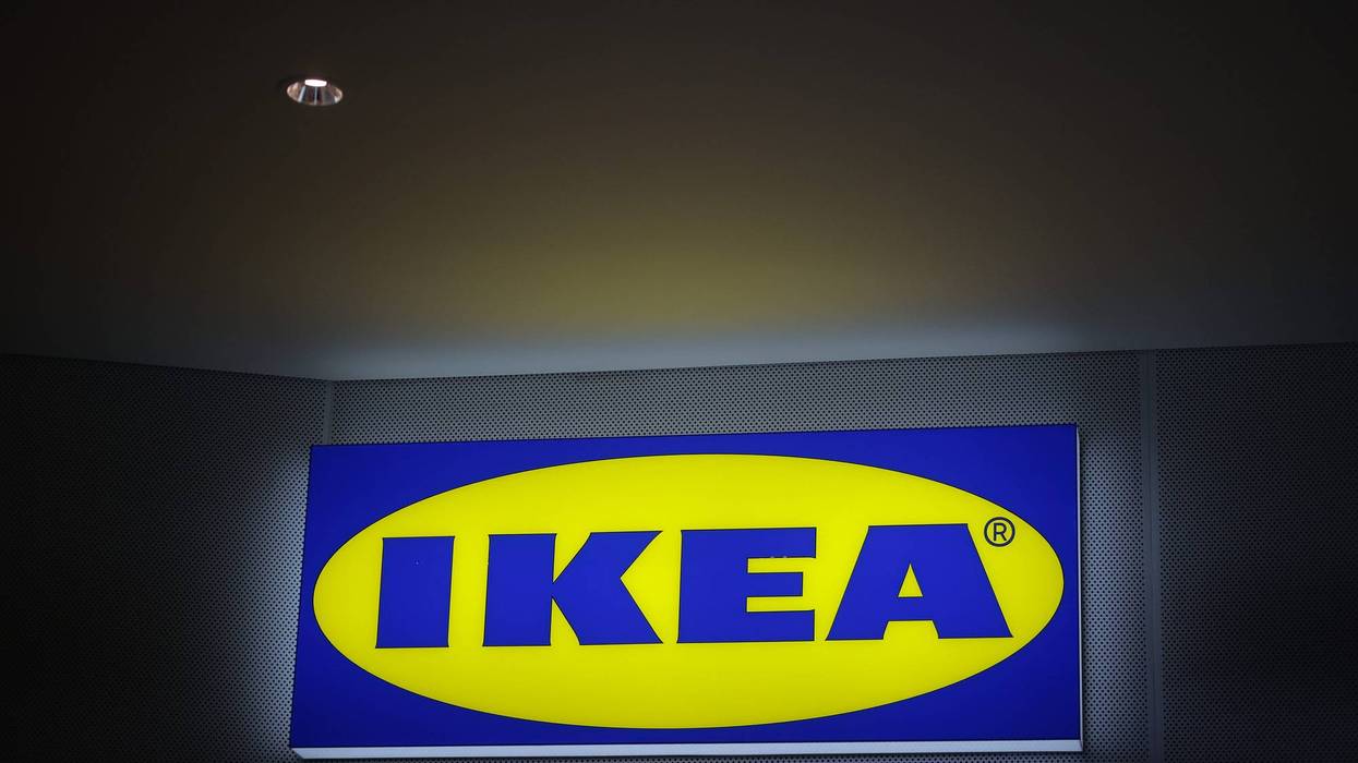 IKEA logo outside the store during the opening day of the first store of the Swedish home furnishing brand IKEA in Mexico City at Encuentro Oceania shopping mall on April 08, 2021 in Mexico City, Mexico.