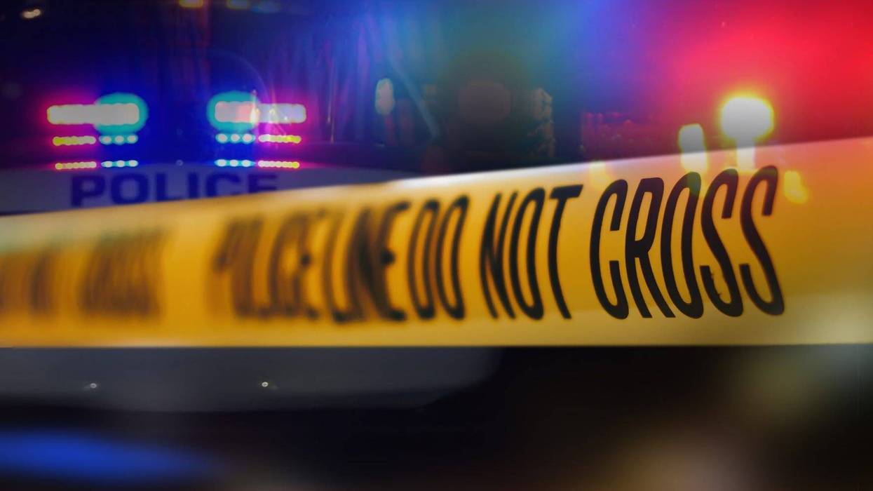 Illustration of a crime scene with yellow police tape.