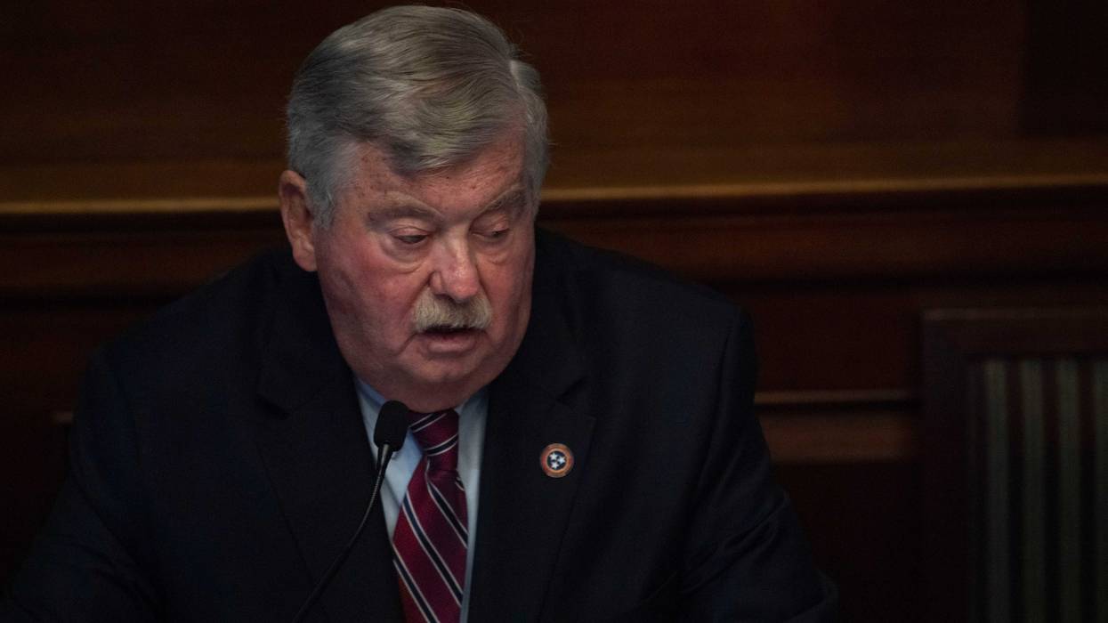 ILt. Gov. Randy McNally, R-Oak Ridge, speaker of the state Senate, speaks during session at the State Capitol building in Nashville , Tenn., Monday, March 13, 2023. Tennessee Lt Gov Randy Mcnally 001