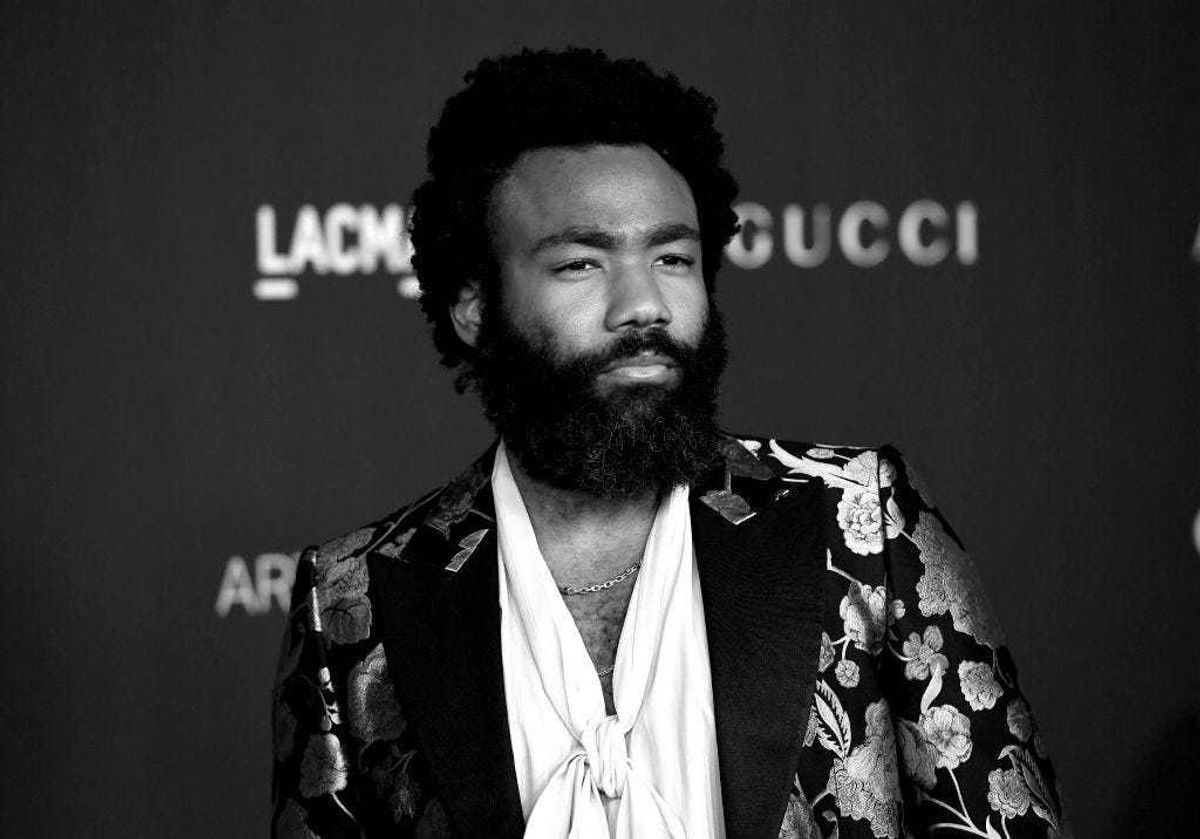 Image converted to black and white.) Donald Glover attends the 2019 LACMA Art + Film Gala Presented By Gucci at LACMA on November 02, 2019 in Los Angeles, California.