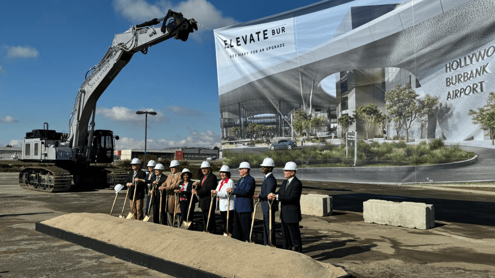 Image of ground breaking at Burbank airport