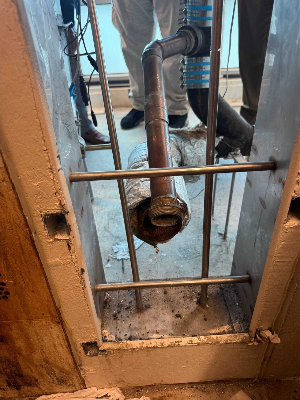 Image of the hole created in the cell inmates escaped from