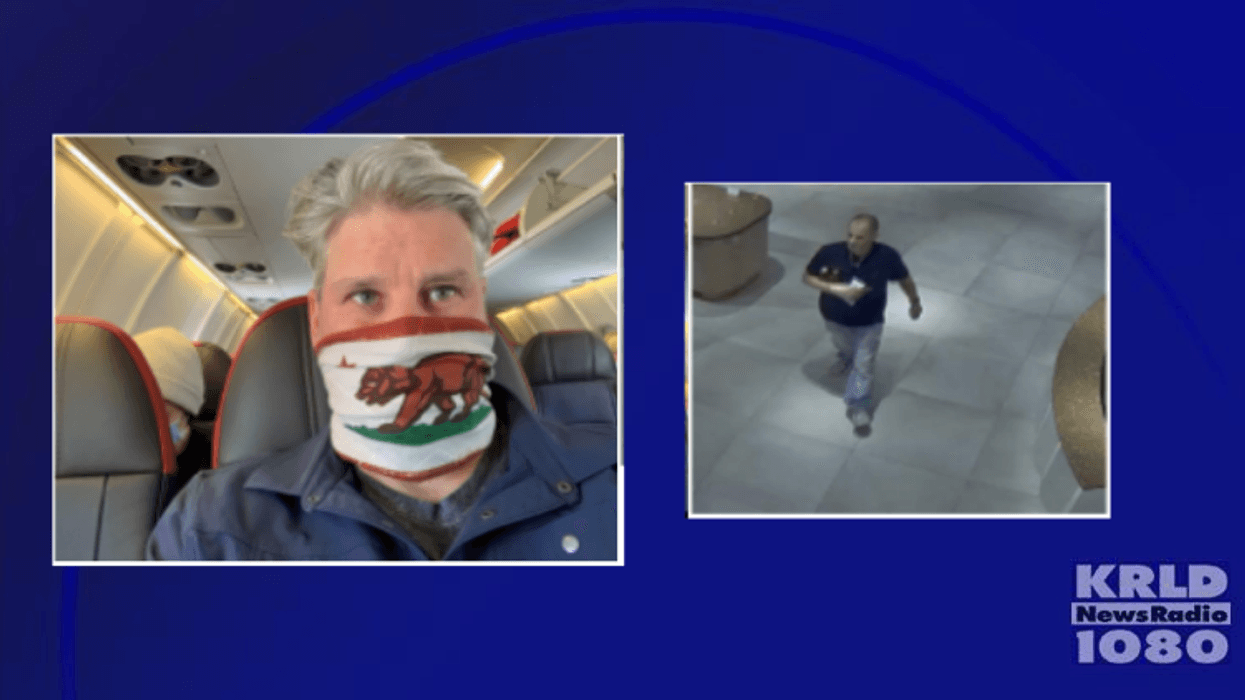 image on the left is of Michael Lowe; image on the right is of the unknown burglary suspect