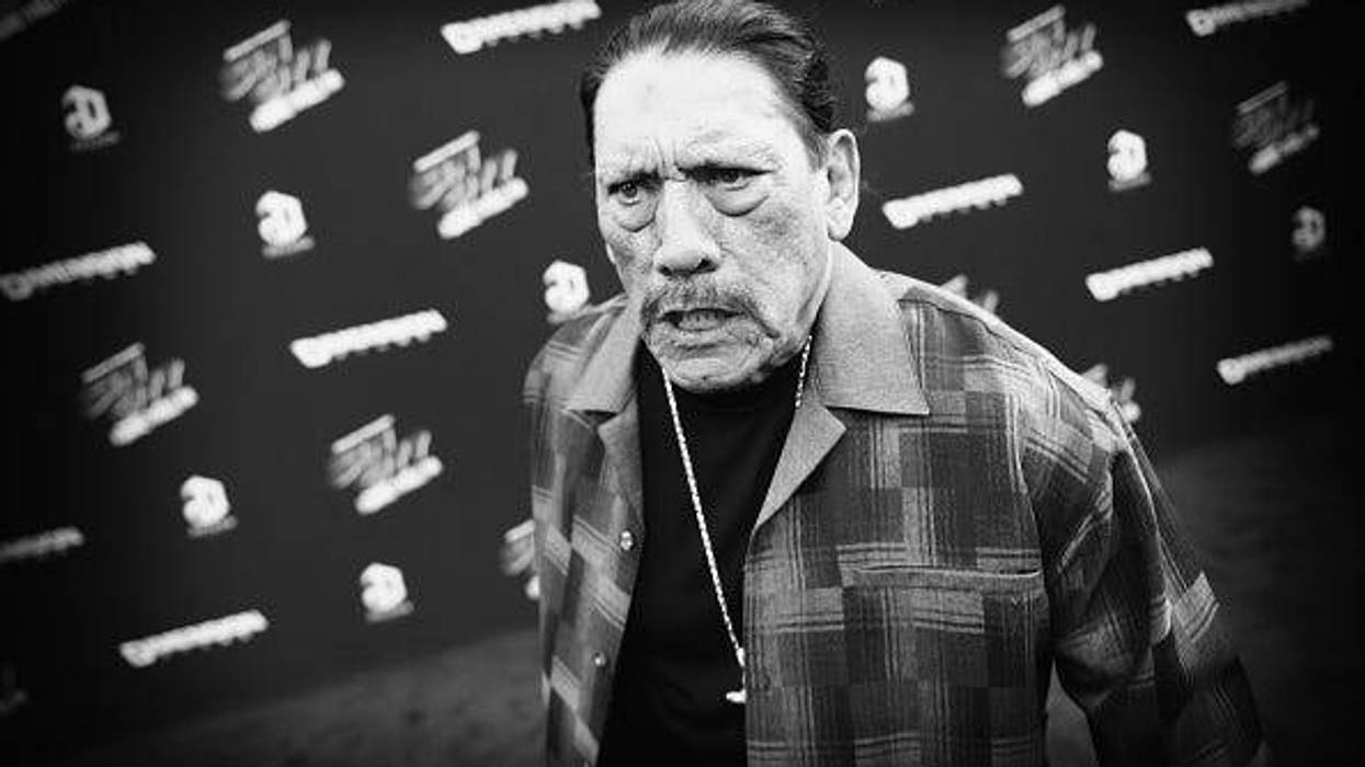 Image processed using digital filters) Actor Danny Trejo attends the premiere of "Sin City: A Dame To Kill For" at TCL Chinese Theatre on August 19, 2014 in Hollywood, California.
