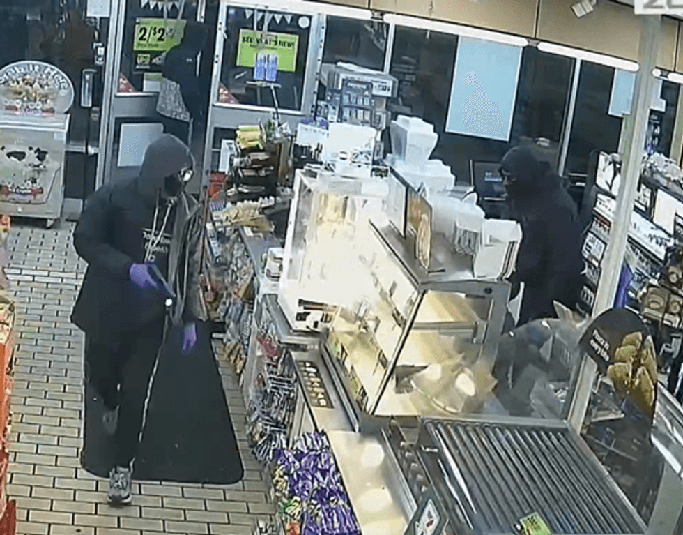 Image taken from video during the 7-Eleven robbery in Havertown on July 22.