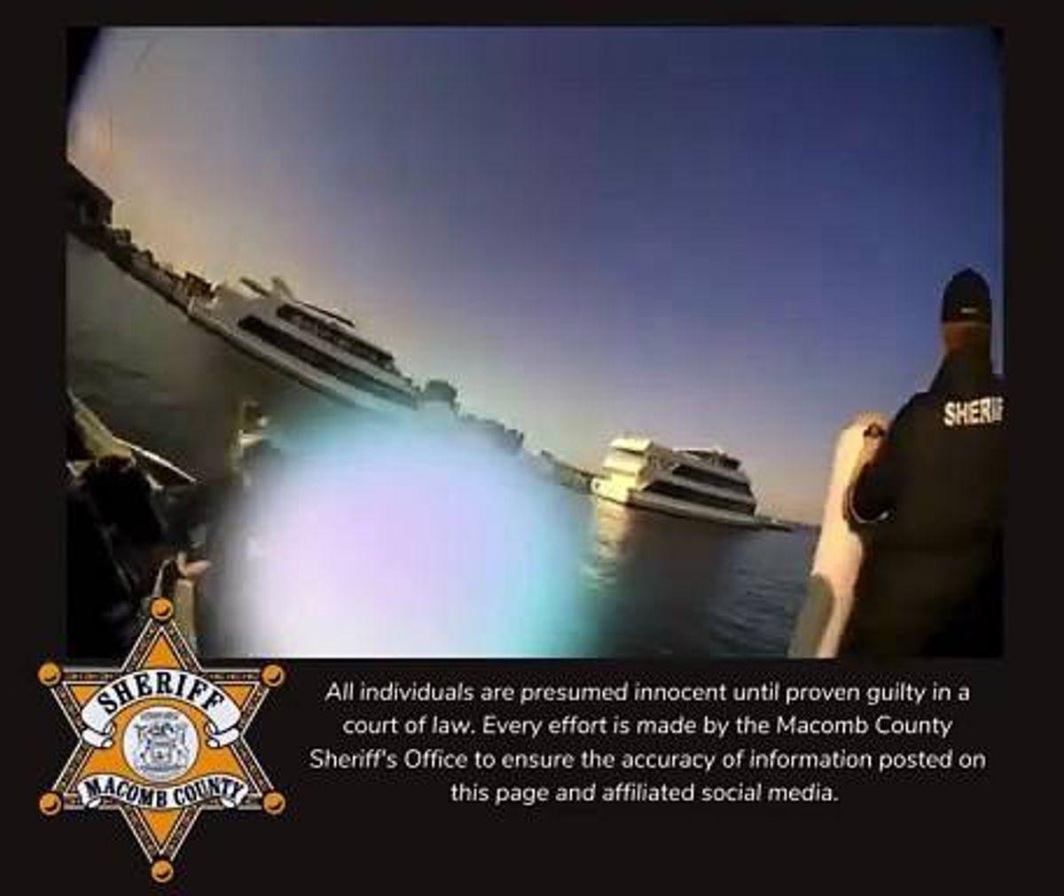 Suspected drunk boater arrested after hitting sheriff patrol boat, crashing into seawall on Macomb County lake [VIDEO]