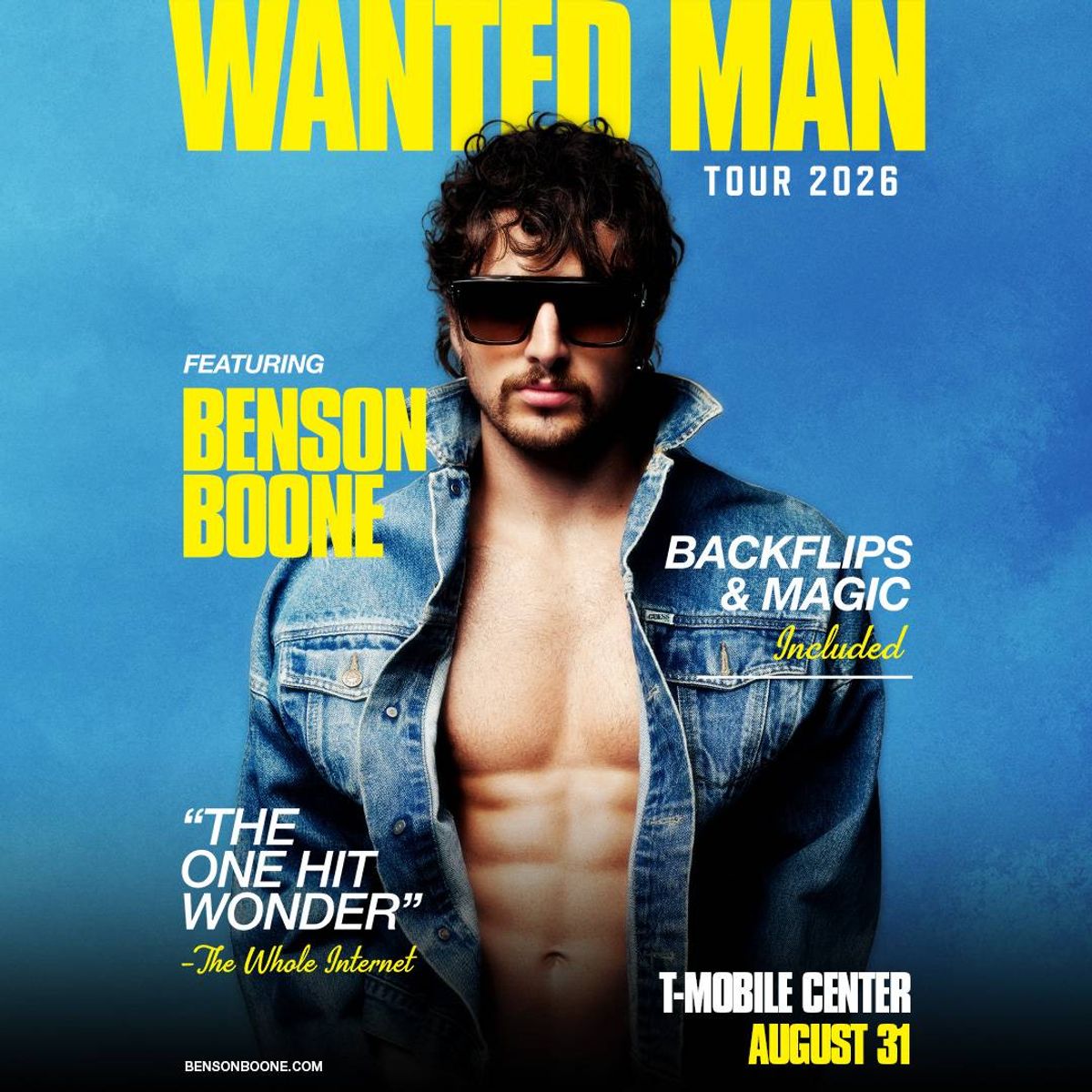 Text in for a chance to win tickets to Benson Boone!