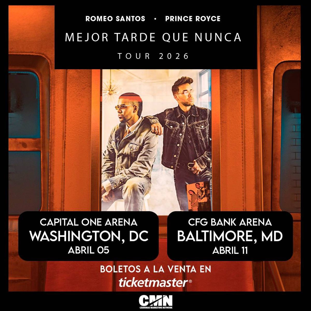 Gana: Boletos para Romeo Santos y Prince Royce en DC