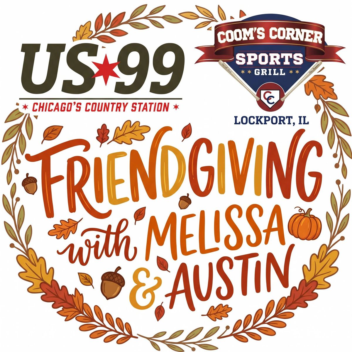 Listen for your chance to win tickets to Friendsgiving with Melissa & Austin