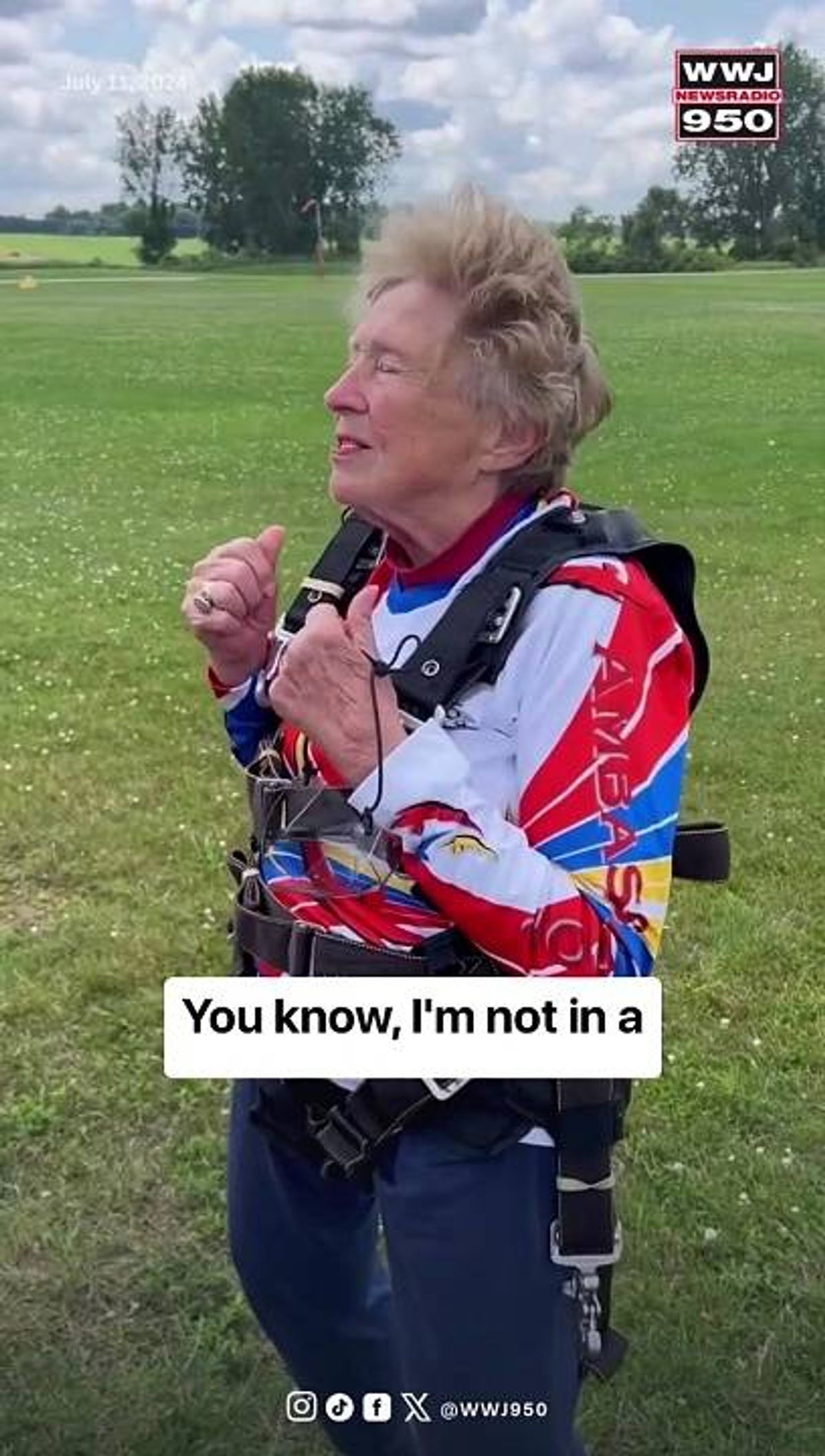 85 years young: Woman celebrating World Skydiving Day by jumping in Michigan on quest to get her 'Gold Wings'