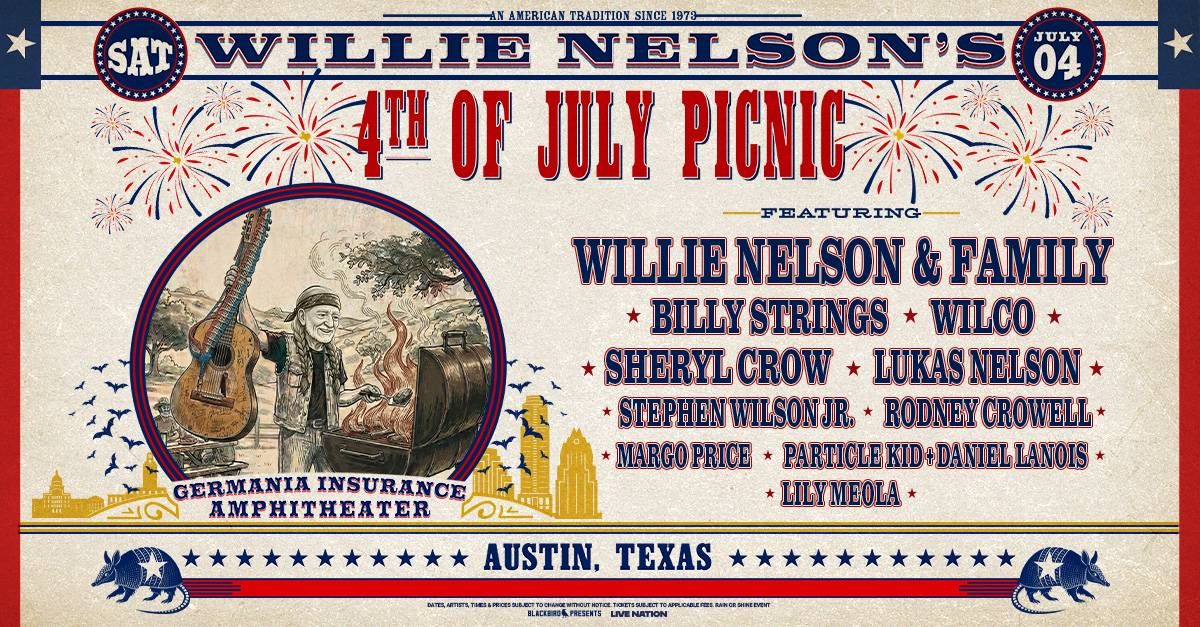 Your chance to win four tickets to Willie Nelson's 4th of July Picnic