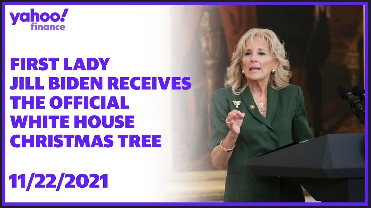 VIDEO & PICS: First lady Jill Biden welcomes Christmas tree to White House