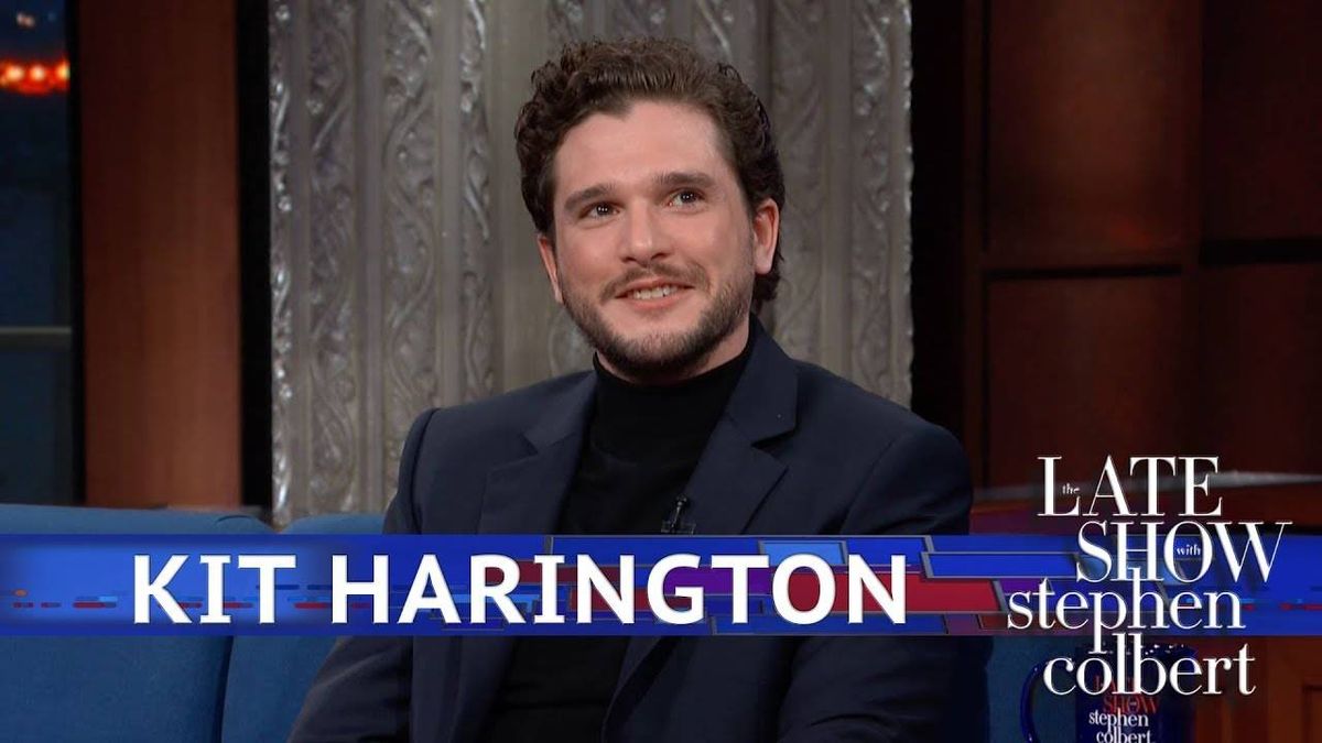 Watch Kit Harrington React to Potential 'Game of Thrones' Endings With Stephen Colbert
