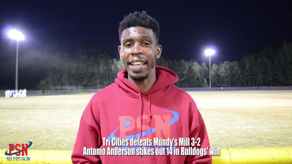 14 k's for Antonio Anderson in Tri Cities 3-2 win over Mundy's Mill