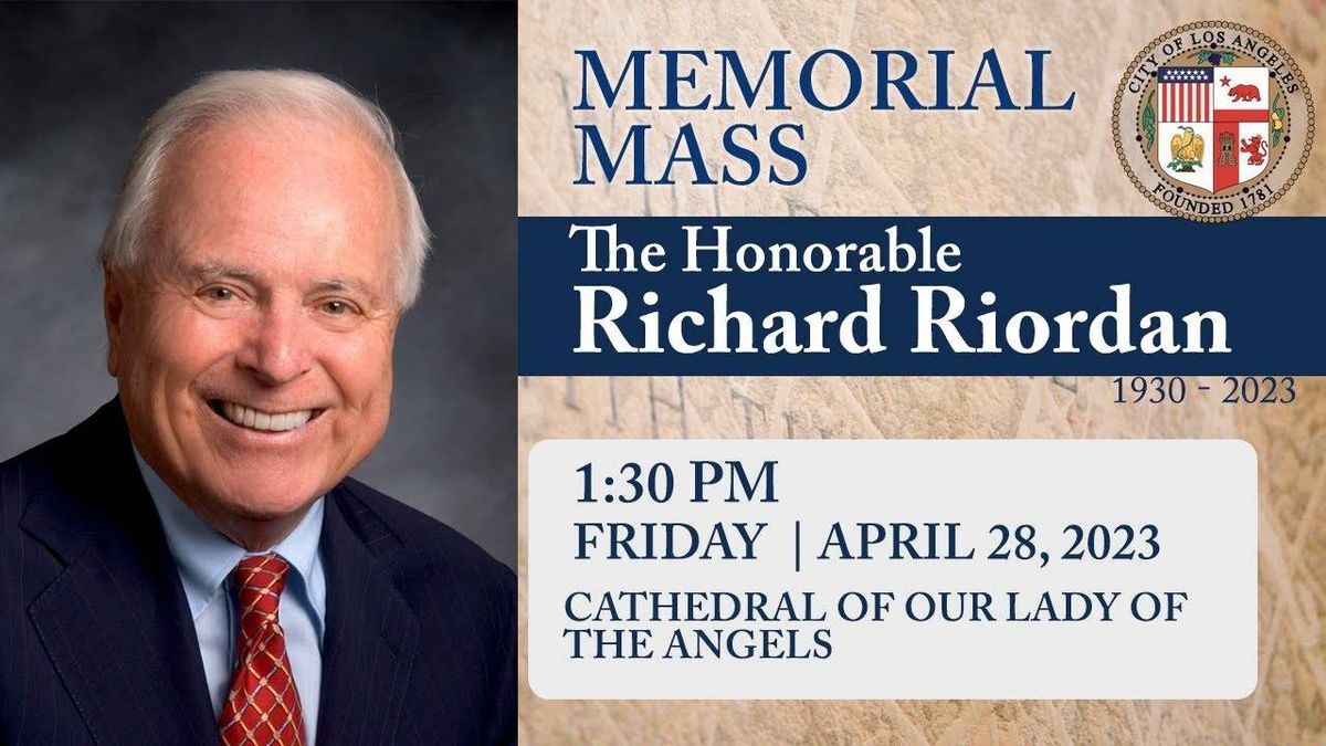 Funeral services held for former Los Angeles Mayor Richard Riordan