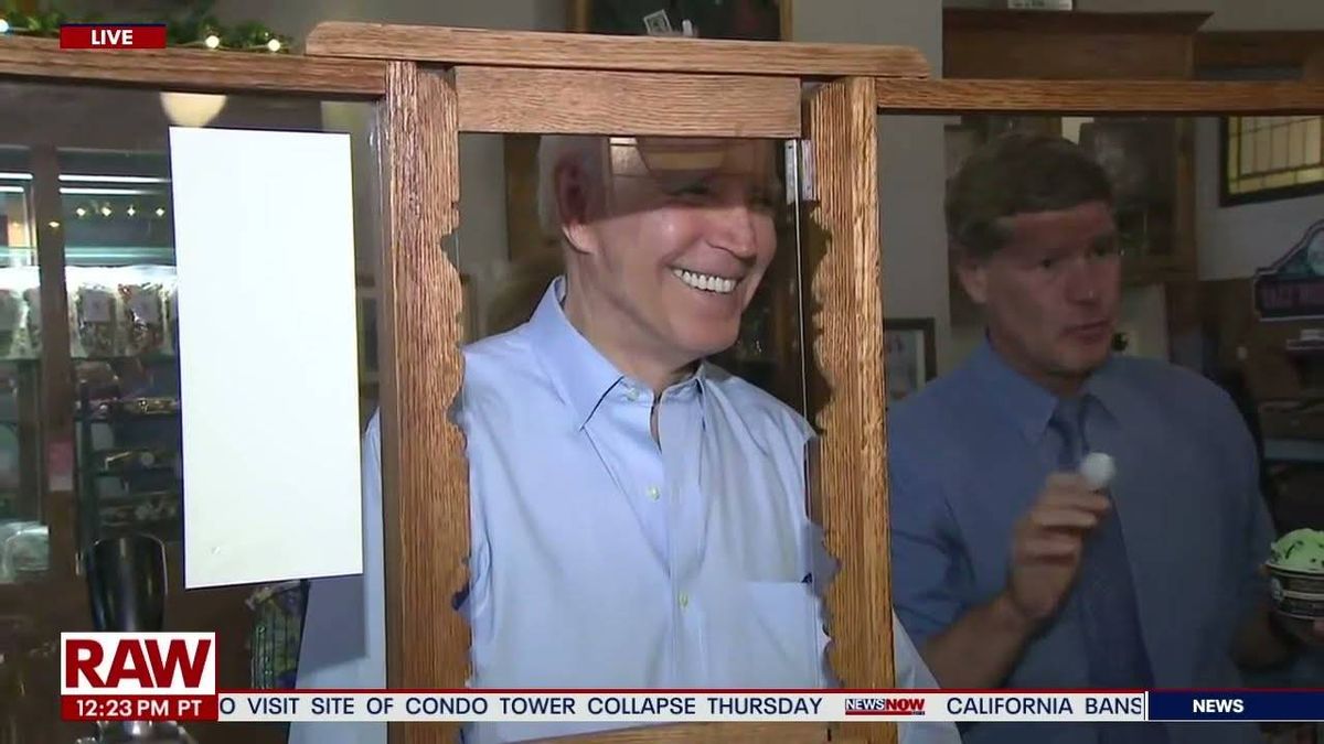 WATCH: Joe Biden makes ice cream run in Wisconsin, treats himself to a double scoop