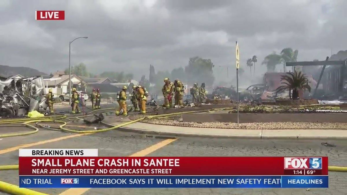 2 killed after small plane crashes into San Diego homes