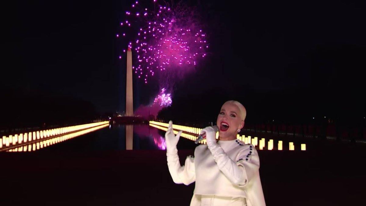 VIDEO: Katy Perry performing at Lincoln Memorial, spectacular fireworks display cap off Inauguration Day