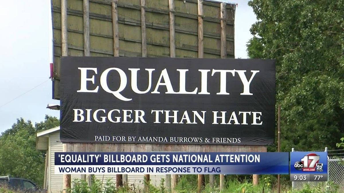 Missouri woman's 'EQUALITY' billboard behind Confederate flag goes viral