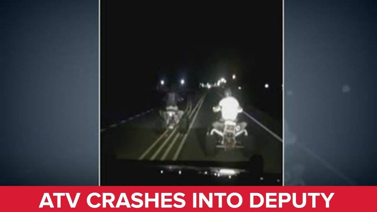 Video: ATV driver crashes into deputy during police chase