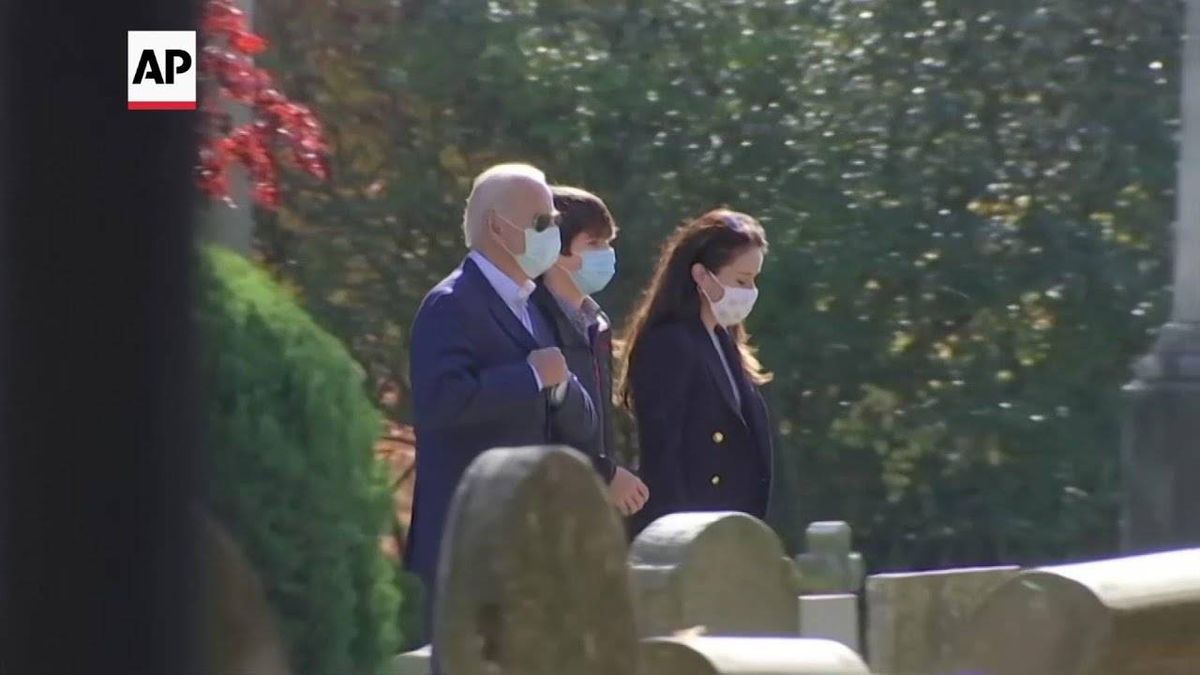 VIDEO & PHOTOS: Joe Biden attends mass, visits cemetery where son, daughter, first wife buried