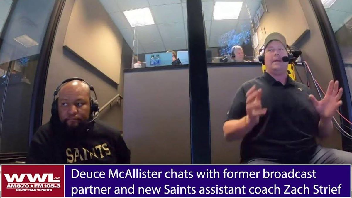 Listen: Deuce McAllister sends well wishes to broadcast partner, new Saints assistant coach Zach Strief