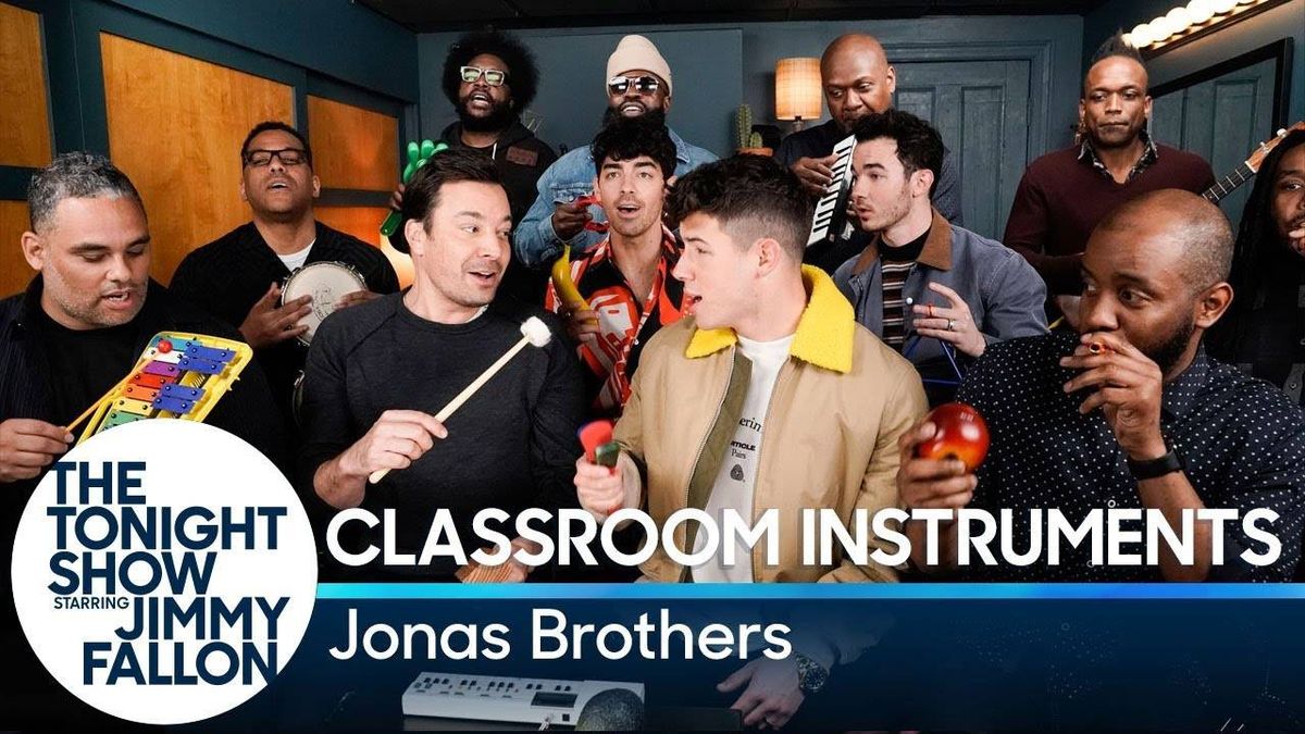 Watch Jonas Brothers Play 'Sucker' on Classroom Instruments for 'The Tonight Show'