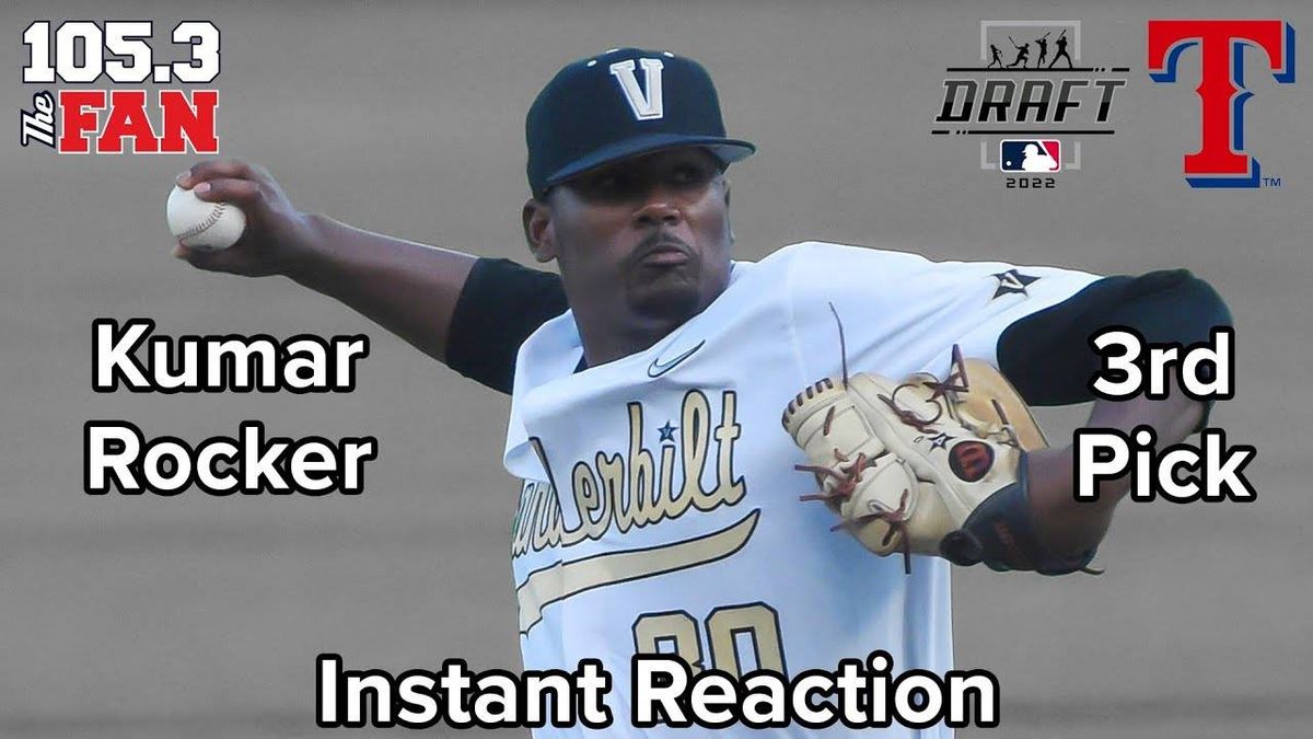 Jared Sandler reacts to Rangers drafting Kumar Rocker No. 3 overall in 2022 MLB Draft