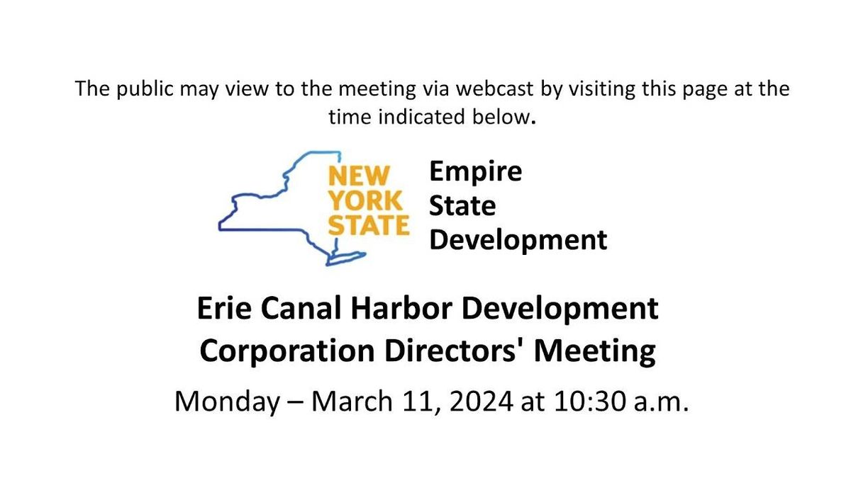 Erie Canal Harbor Development Corporation Board approves items for Buffalo's Waterfront