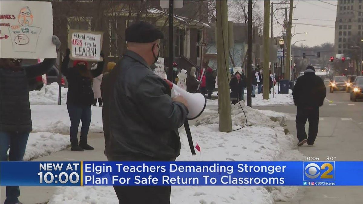 Elgin School District U-46 students return to in-person learning, but teachers say it's unsafe
