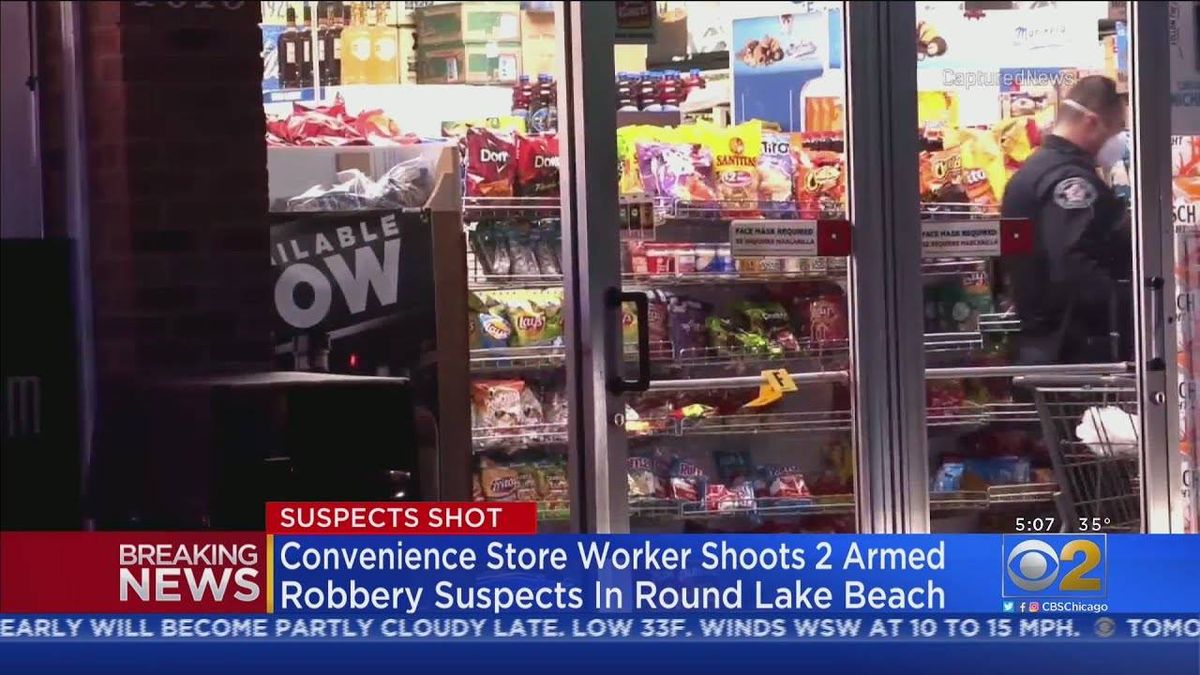 Employee shoots 2 robbery suspects in Round Lake Beach; Police continue to search for 2 additional suspects