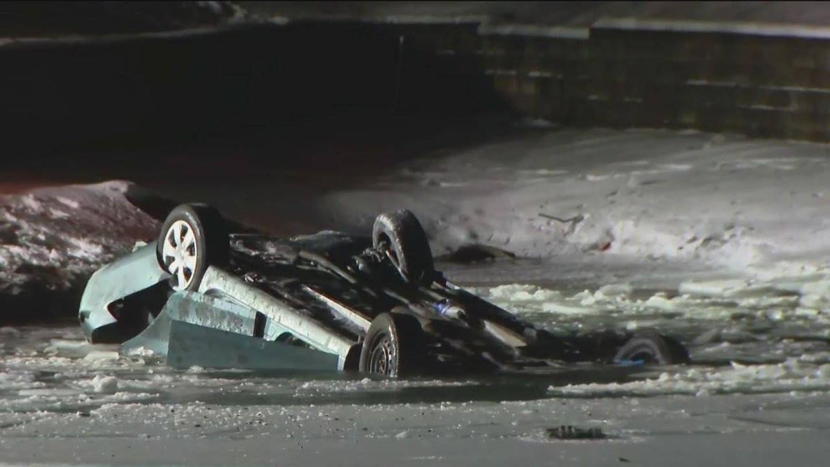 Driver in Aurora dies after car flips into icy pond: Police