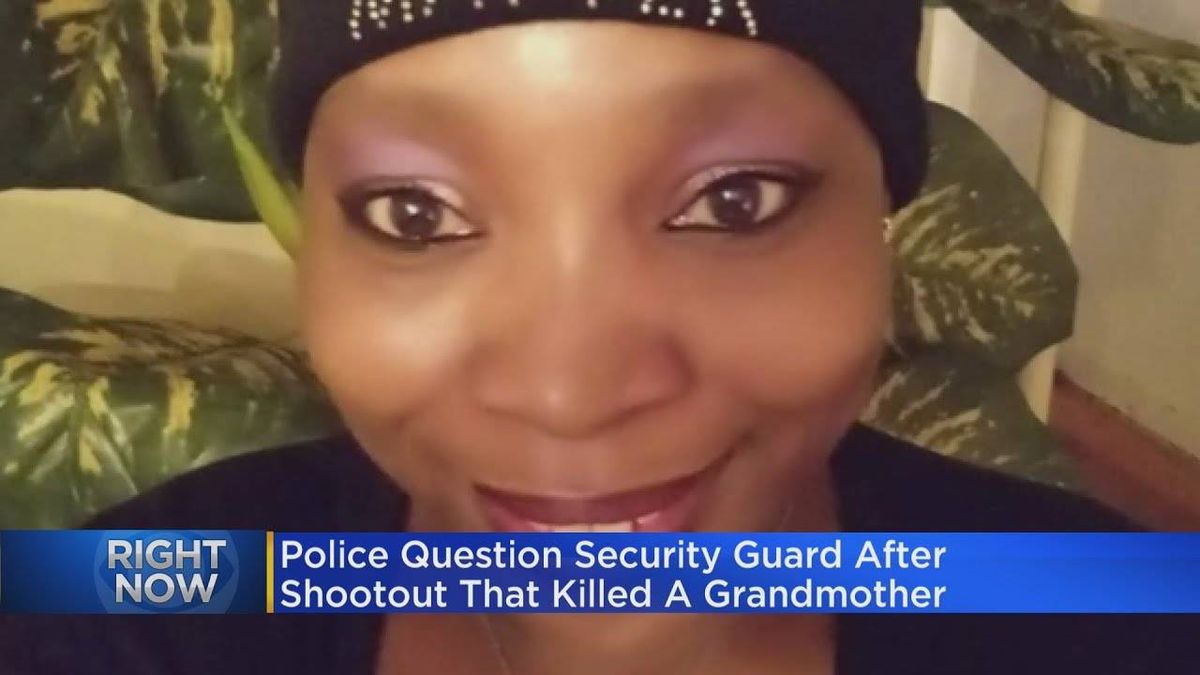 Security guard charged with murder in shootout that killed woman, 55, near police headquarters