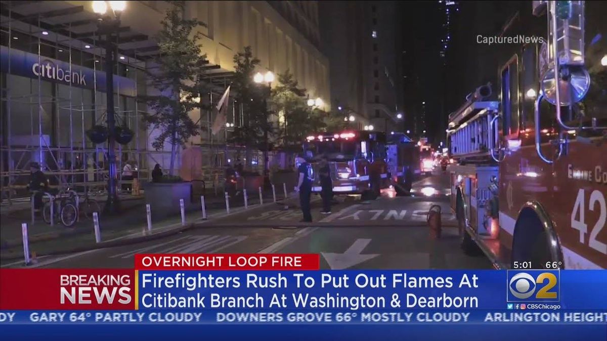 Building evacuated after fire at Loop Citibank branch; 1 person injured