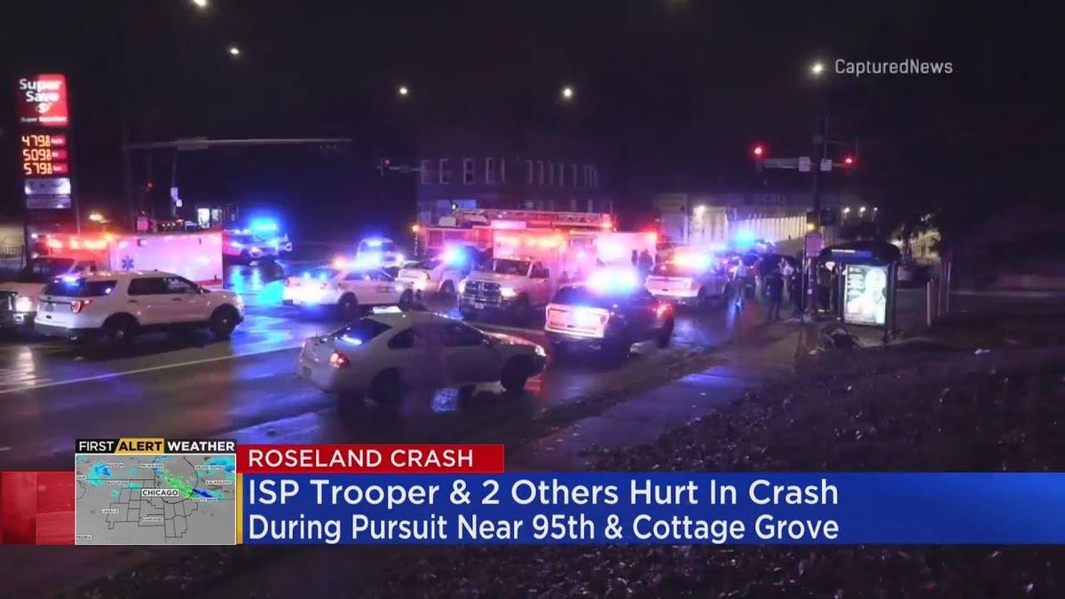 State trooper among 3 hurt in South Side crash: ISP
