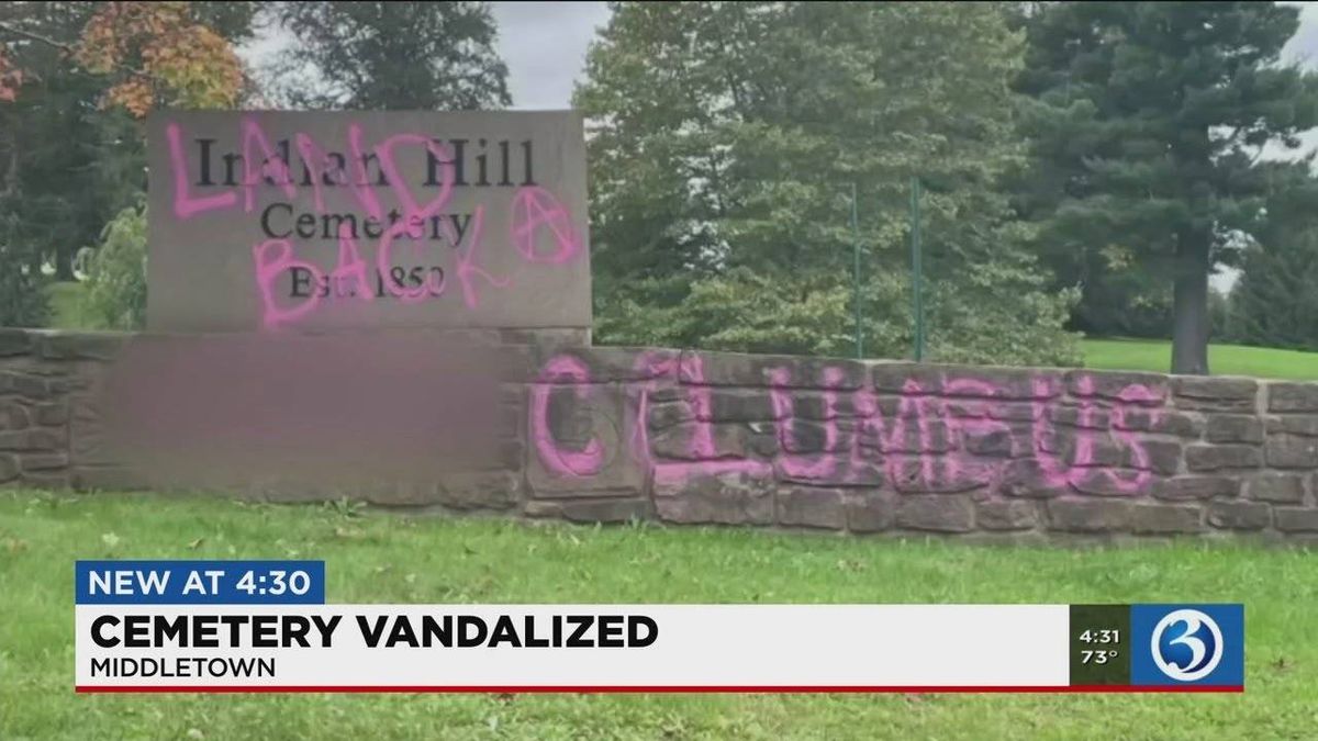 Connecticut cemetery vandalized with anti-Columbus graffiti: police