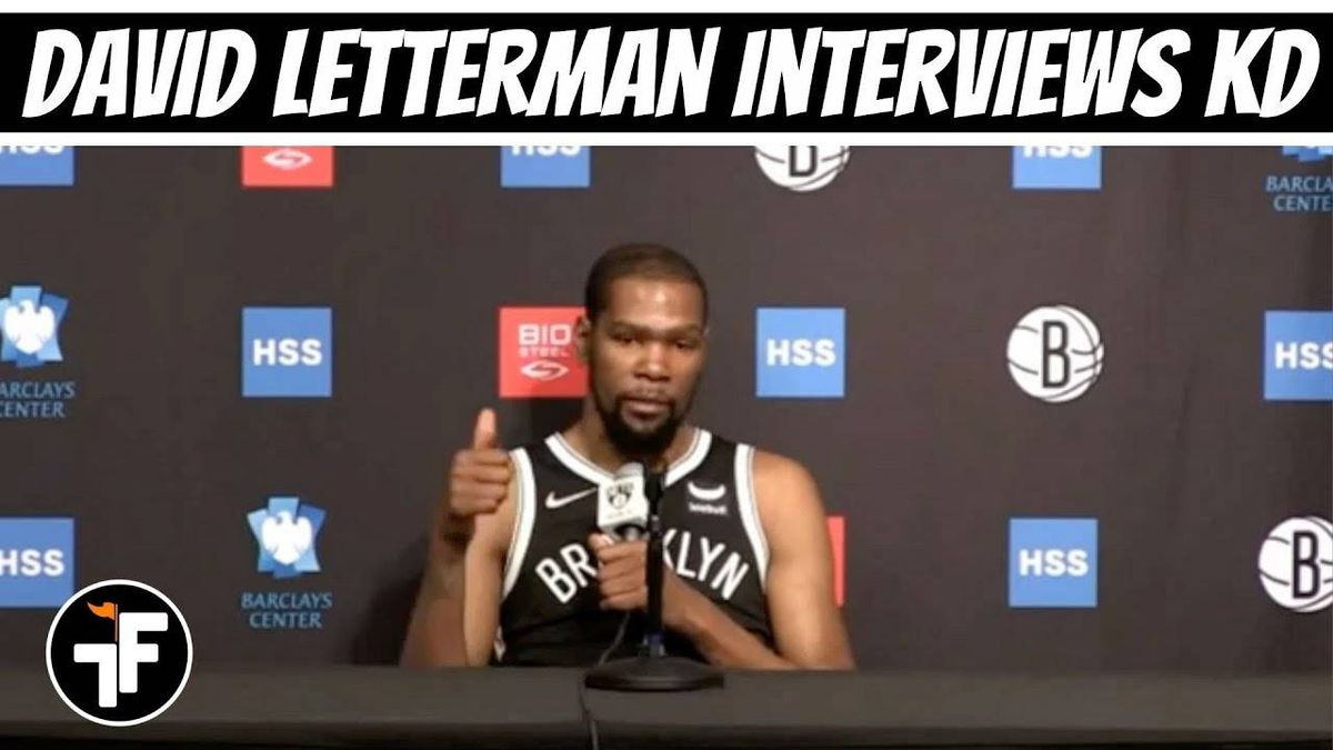 VIDEO: David Letterman crashes, trolls Kevin Durant at Nets media day: 'Why do people call you KD?'