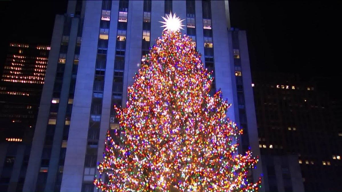 PHOTOS/VIDEO: Rockefeller Christmas tree lit up at scaled-back ceremony