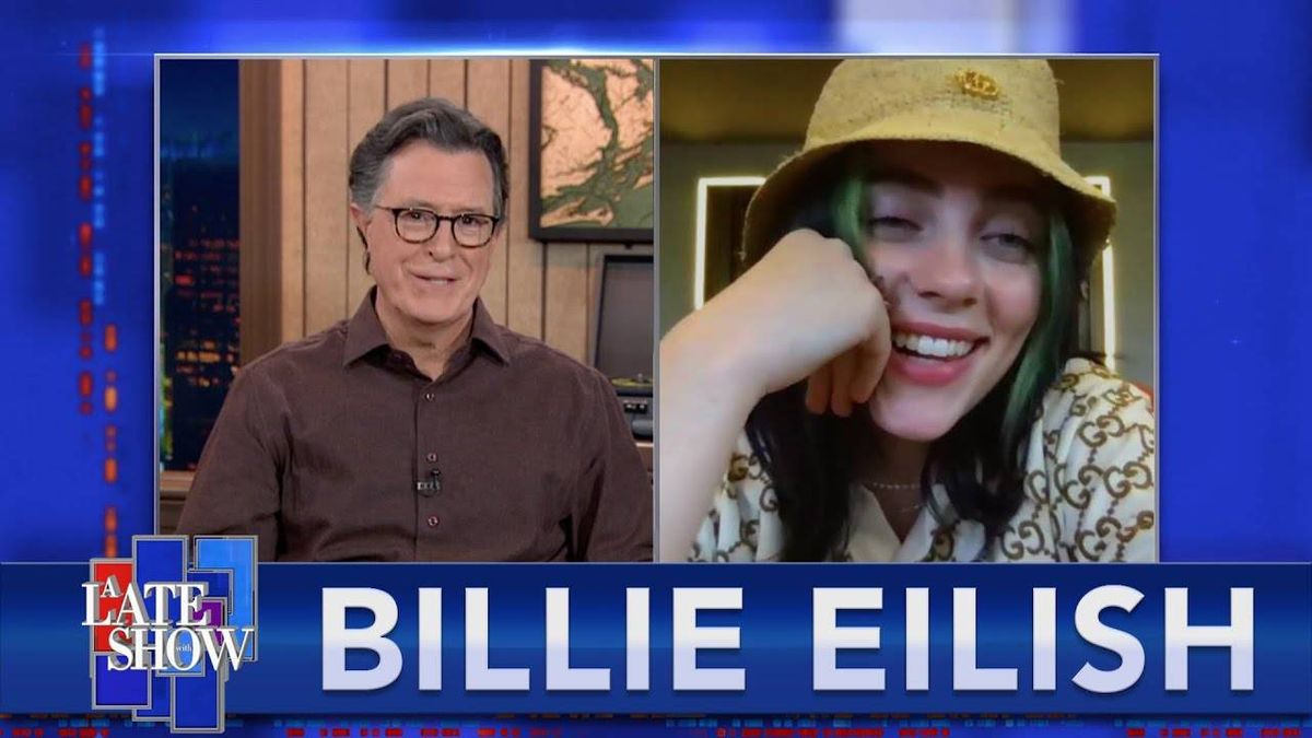 WATCH: Billie Eilish Talks "Billie Eilish: The World's a Little Blurry" on Colbert