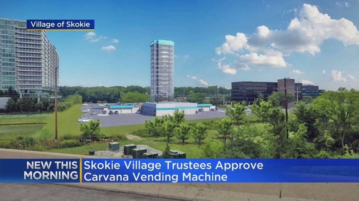 Skokie village board approves Carvana vending machine tower despite bird safety concerns