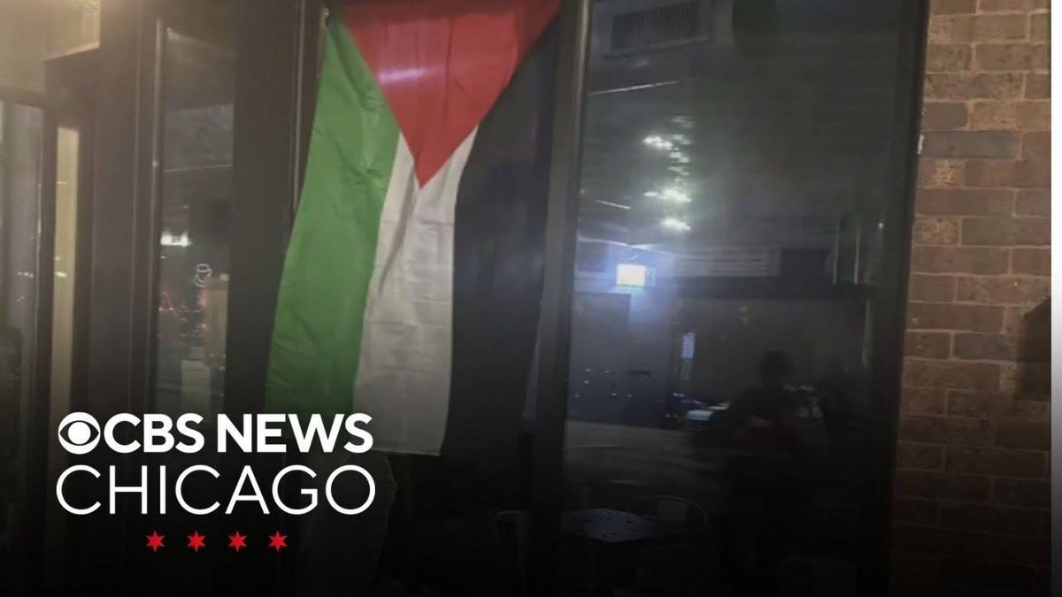 North Side coffee shop's window destroyed after displaying Palestinian flag