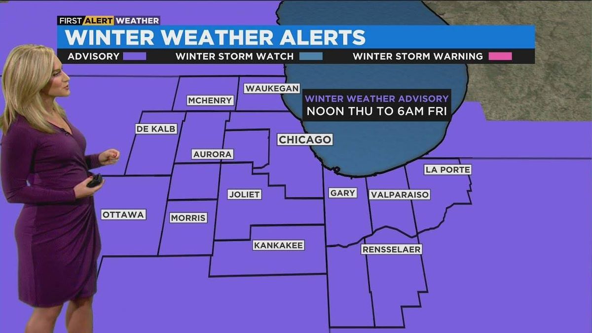 Winter weather advisory for Thursday afternoon, early Friday. Up to 5 inches of snow, possibly freezing drizzle
