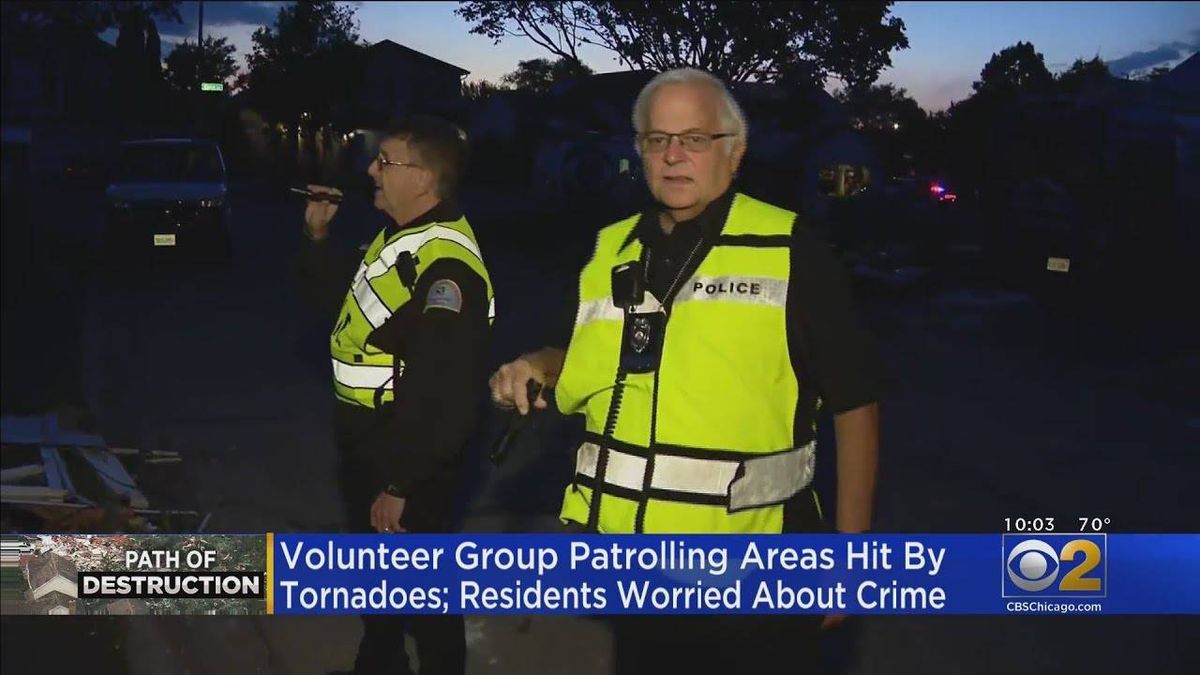 As tornado clean up continues in western suburbs, volunteers stand watch to prevent burglaries
