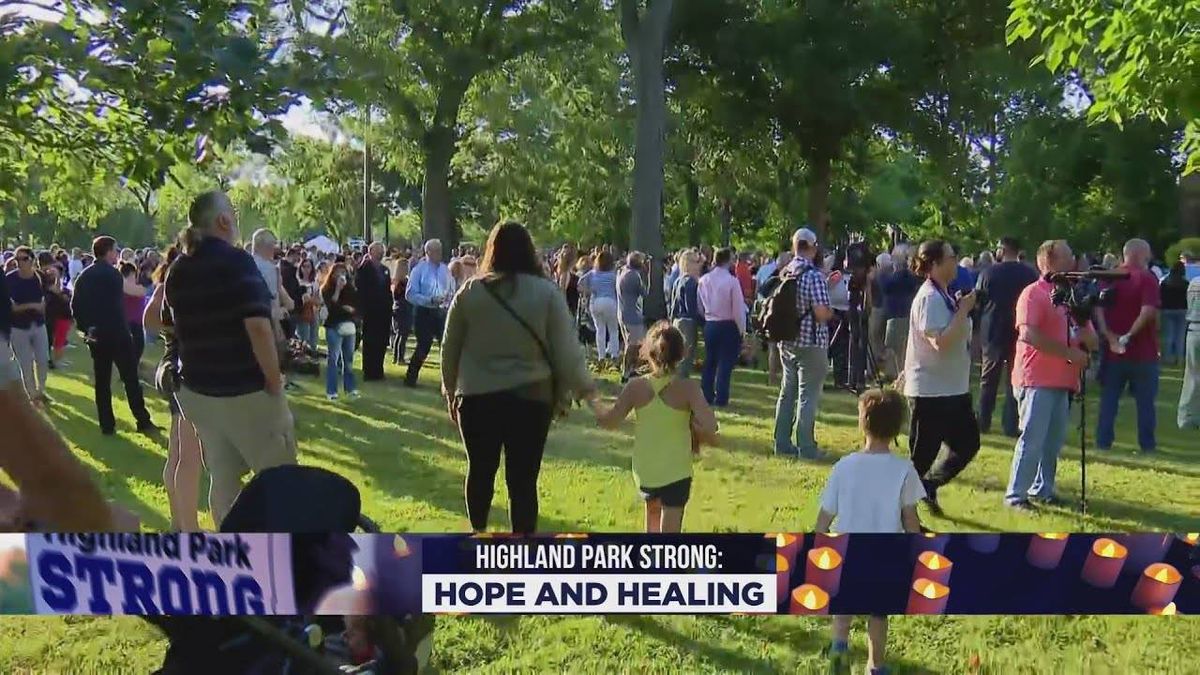 'We are Highland Park and we are strong together': Victims of July 4th mass shooting remembered in evening vigil