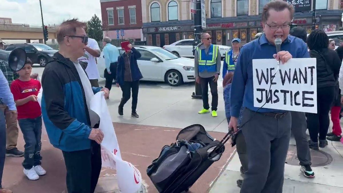 Activists marched to support family of fallen CPD officer Luis Huesca
