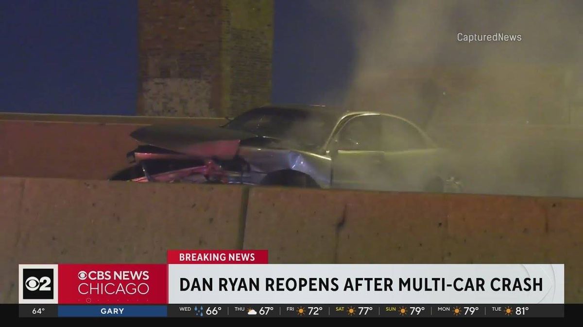 Fuel spill causes 10-car pileup on Dan Ryan Expressway: Police