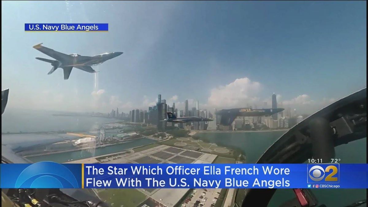 Officer Ella French's police star flies with U.S. Navy Blue Angels; CPD share memorial video